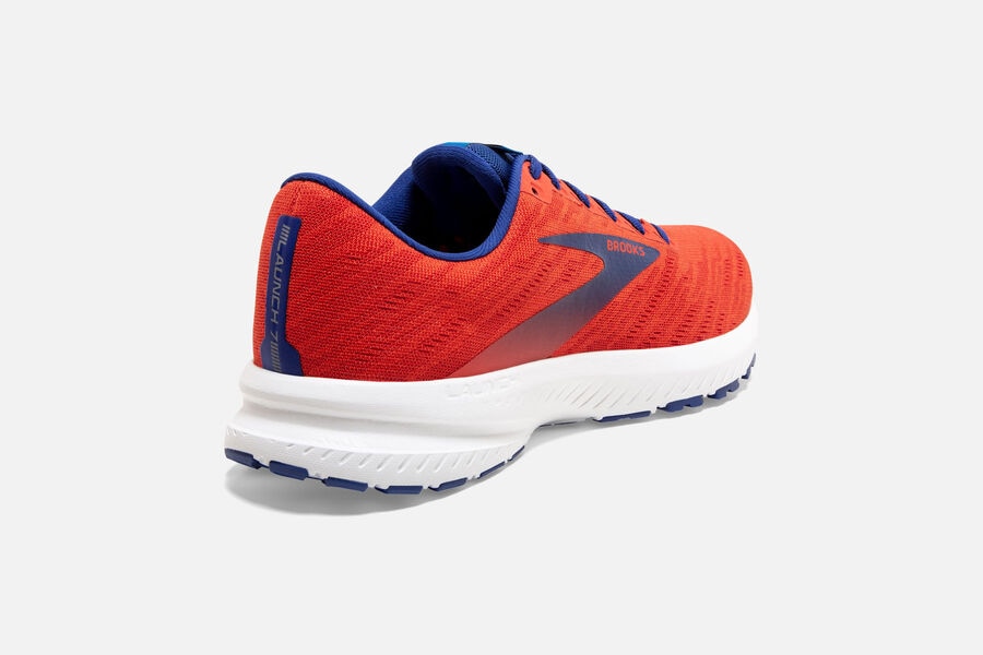 Brooks Running Shoes Mens Orange/Blue - Launch 7 Road - 5604-RGCKN